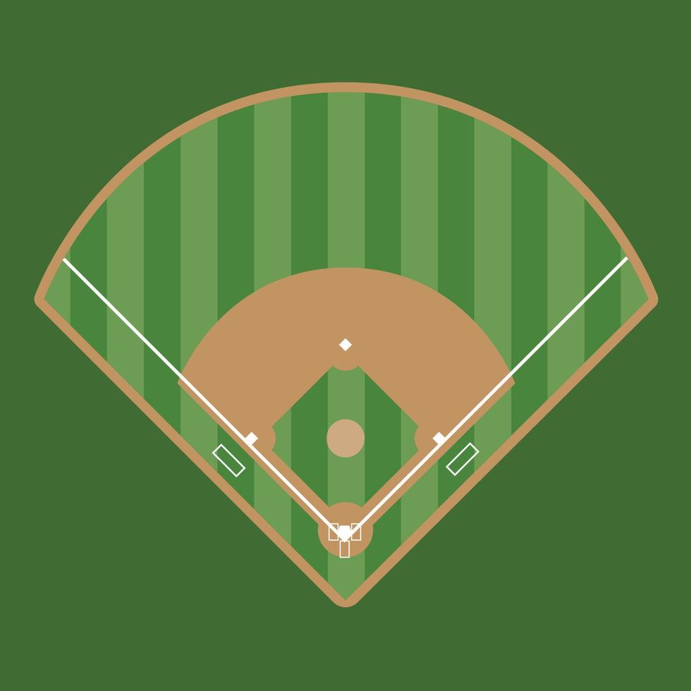 Baseball Field The Illustration vector