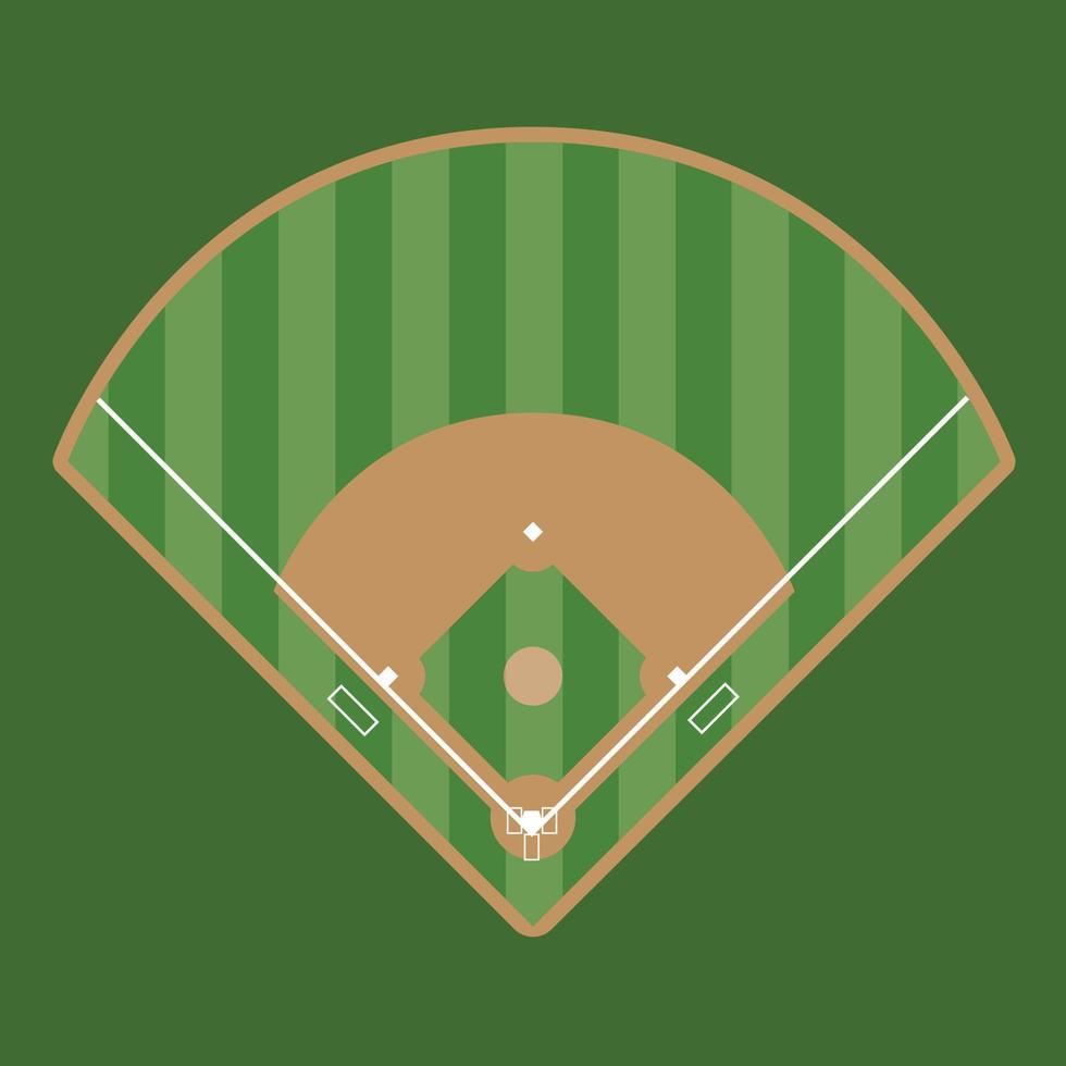 Baseball Field The Illustration vector