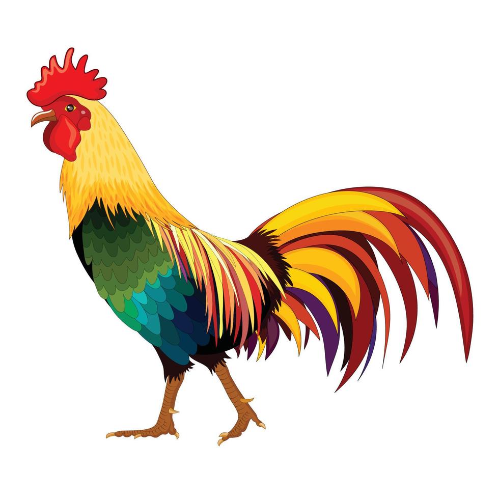 animal background cock icon colorful design vector