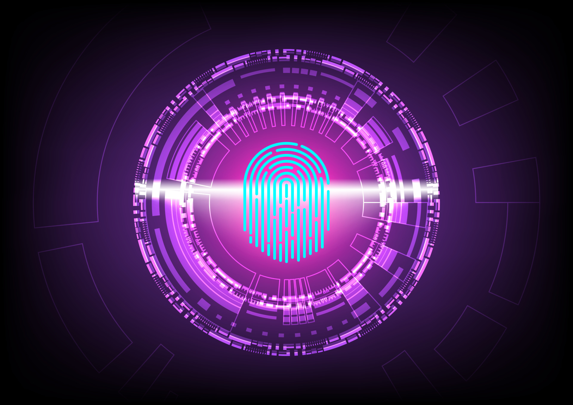 Fingerprint identification technology background. Security access