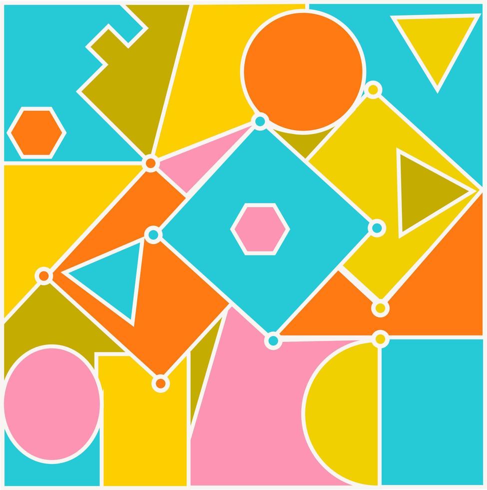 Abstract background from geometric shapes vector