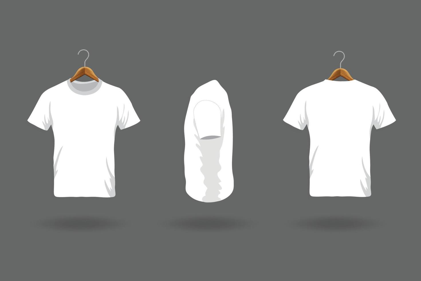 Free Vector  Men's black t-shirt in different views with realistic style