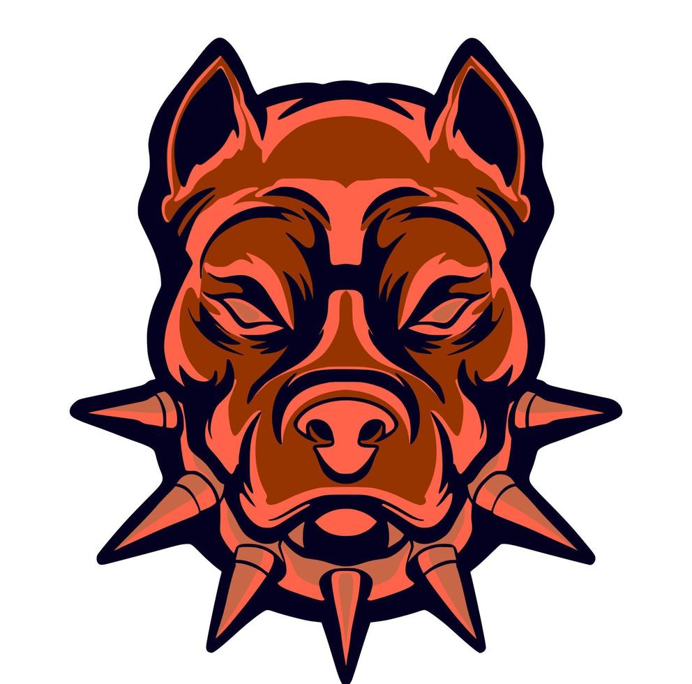 Pitbull dog illustration mascot vector