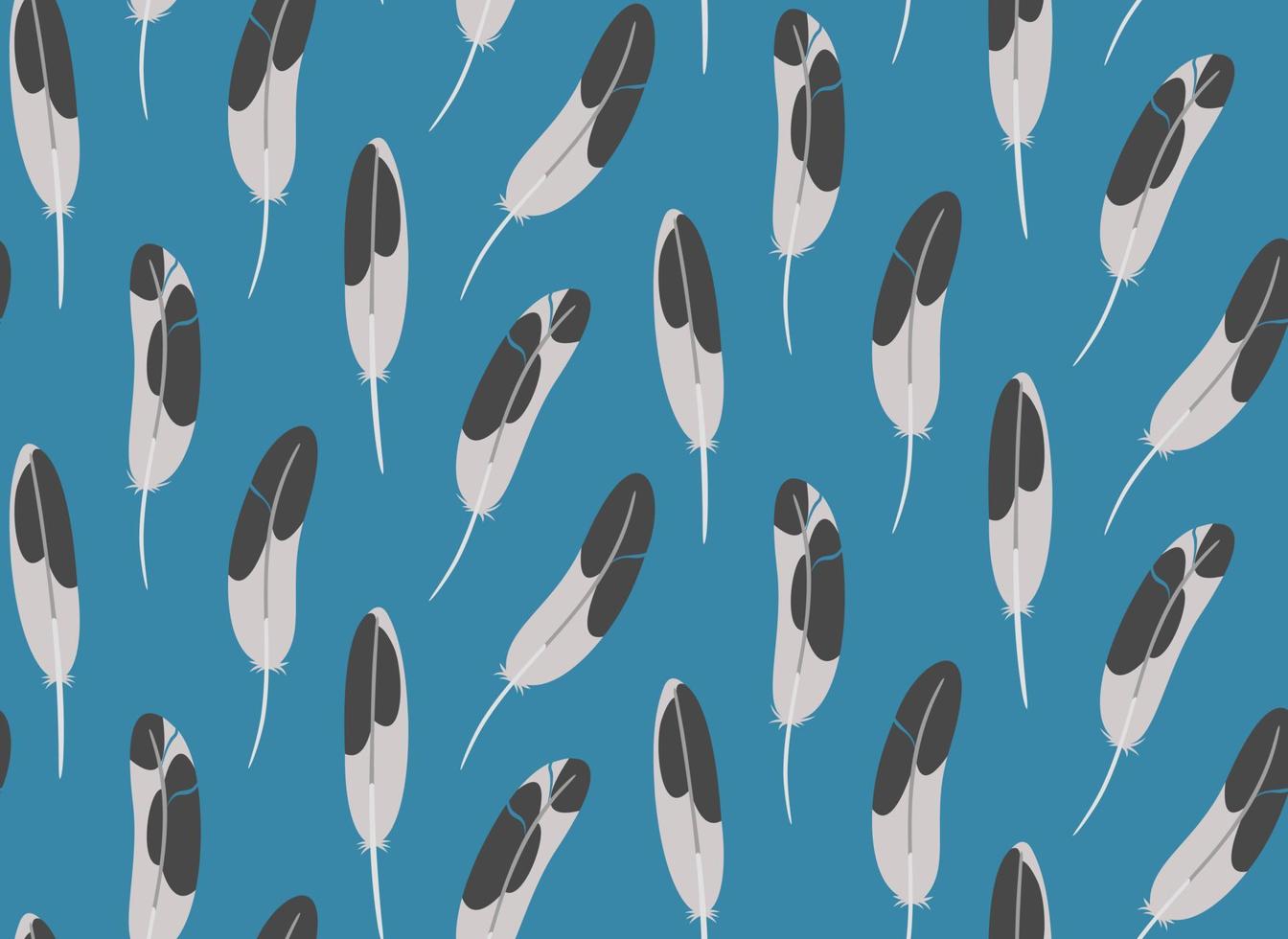 Seamless pattern with seagull feathers. vector