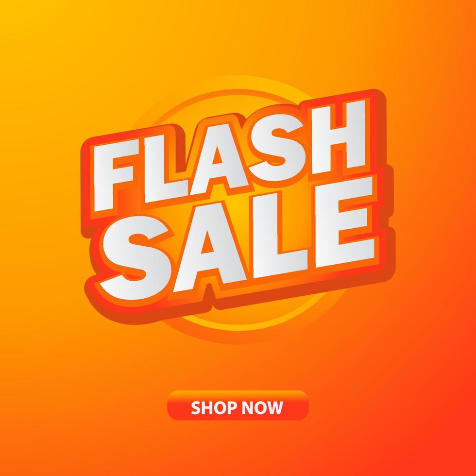 Flash sale banner template design vector