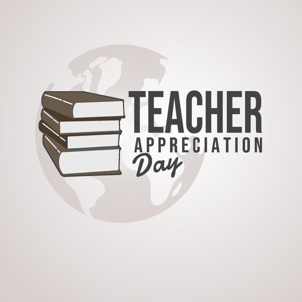 national teacher appreciation day and book vector