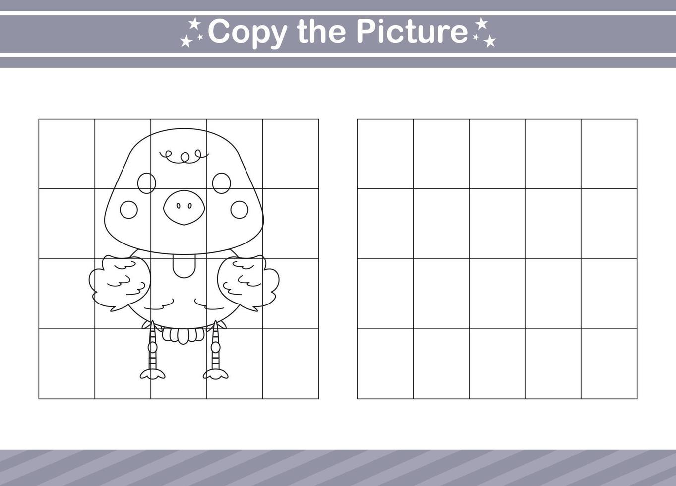 copia el juego educativo de imágenes para jardín de infantes y preescolar. juego de hojas de trabajo para niños vector