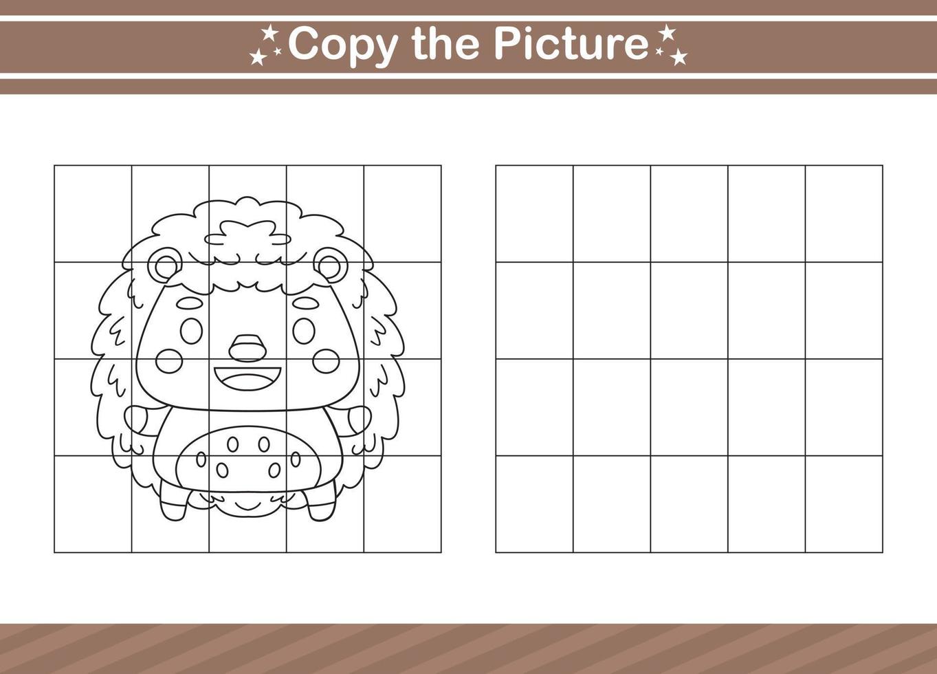 copia el juego educativo de imágenes para jardín de infantes y preescolar. juego de hojas de trabajo para niños vector