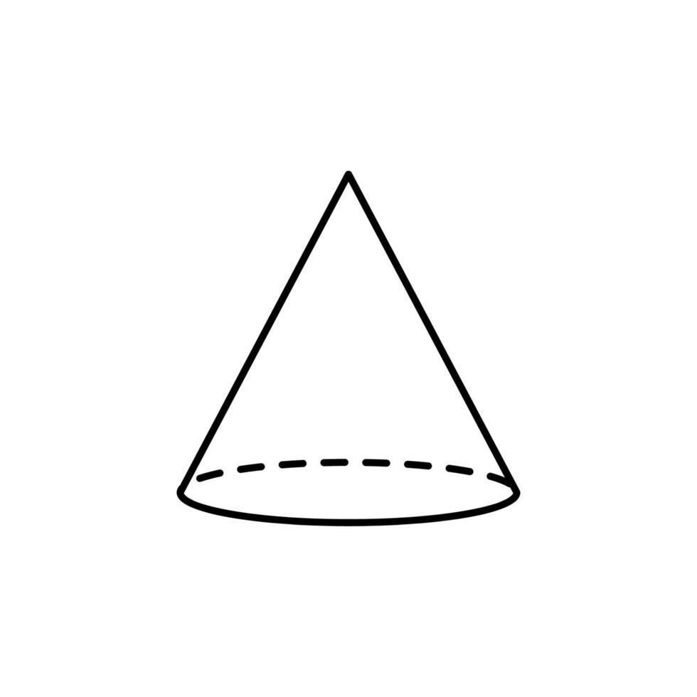 Geometric shapes, cone vector icon illustration