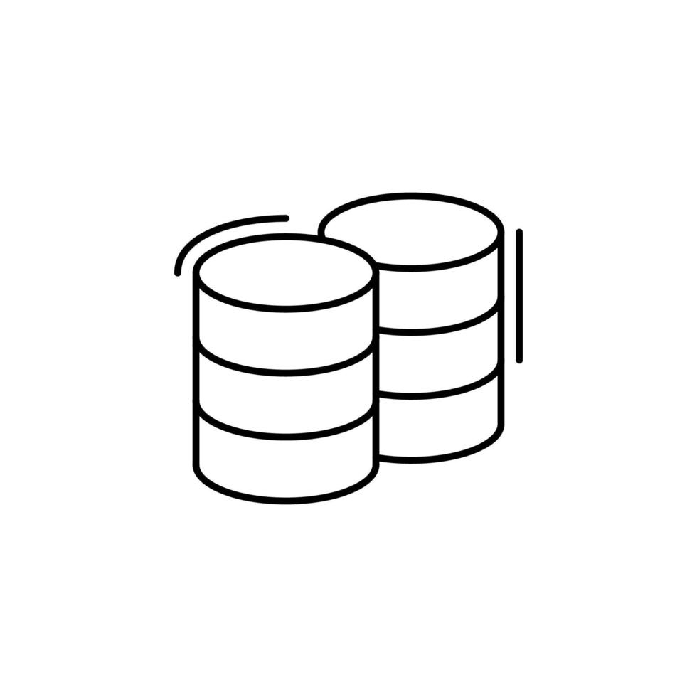 Database, networking vector icon illustration