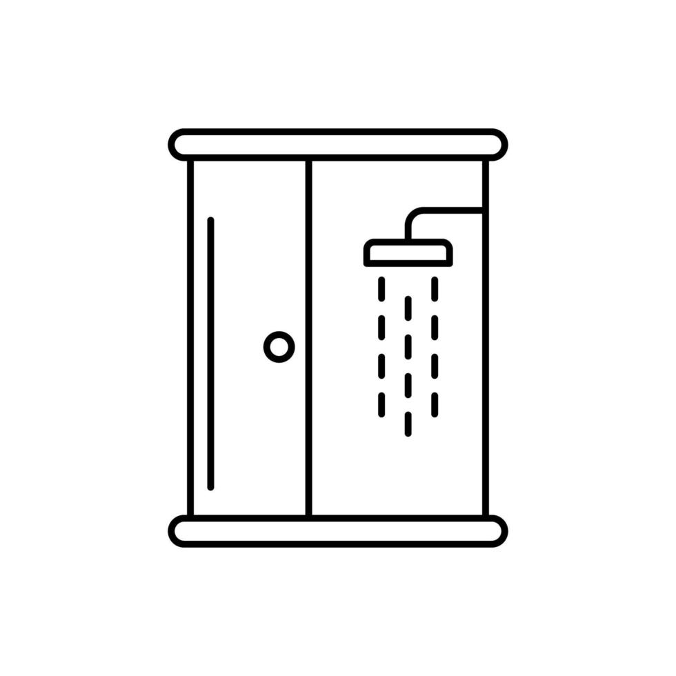 ducha habitación, ducha vector icono ilustración