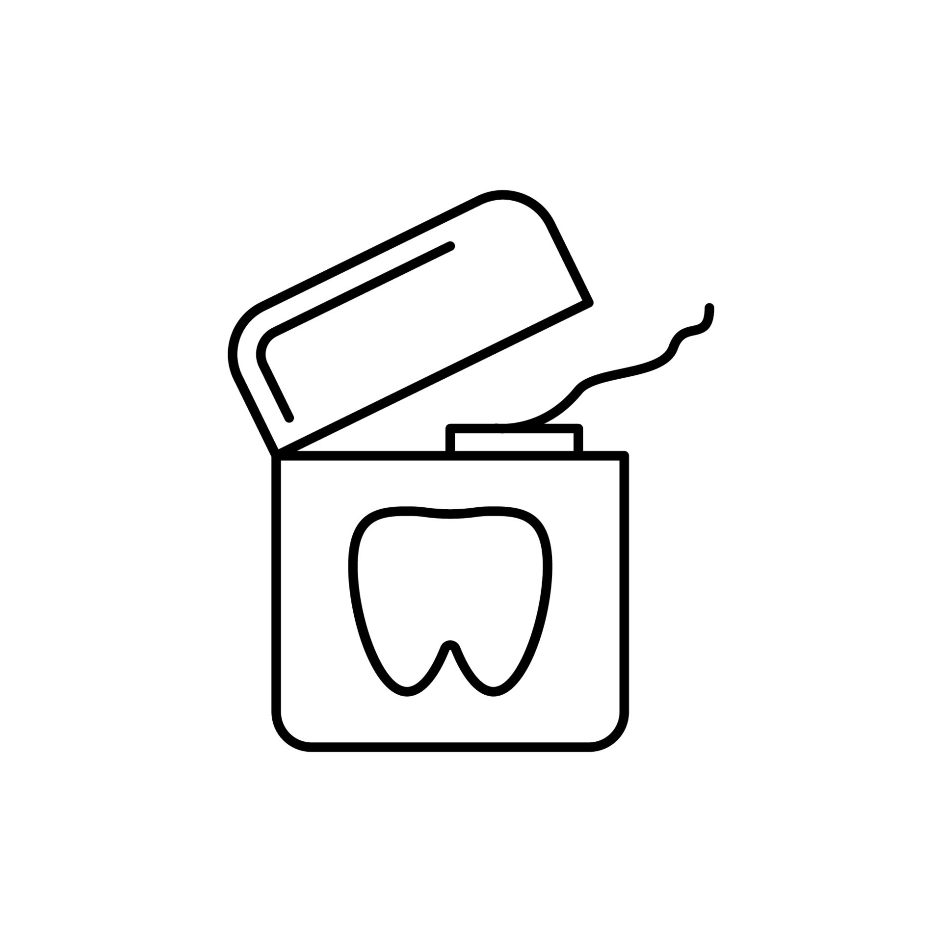 Dental floss, tooth vector icon illustration 23022996 Vector Art at