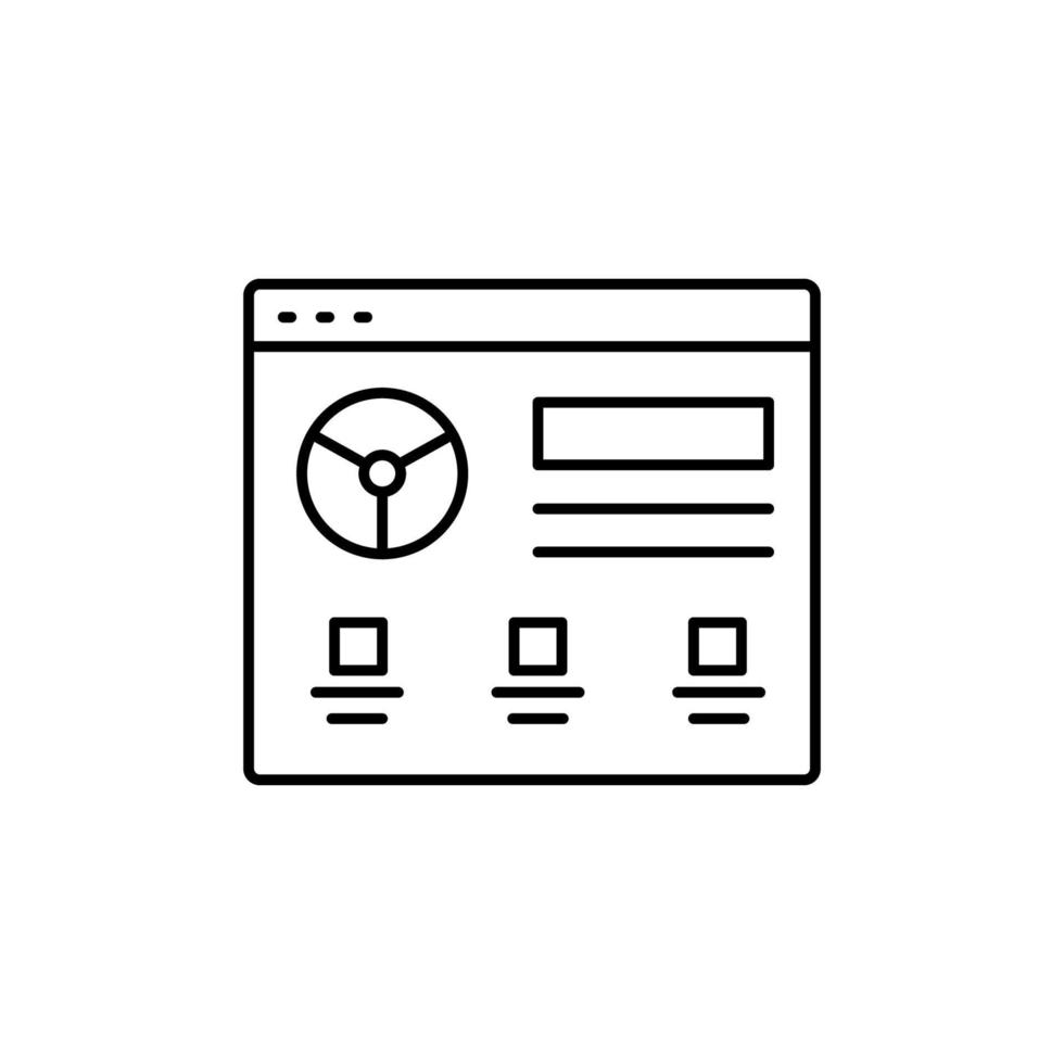 Web site, test, driver vector icon illustration
