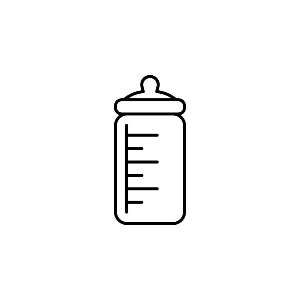 Milk bottle vector icon illustration