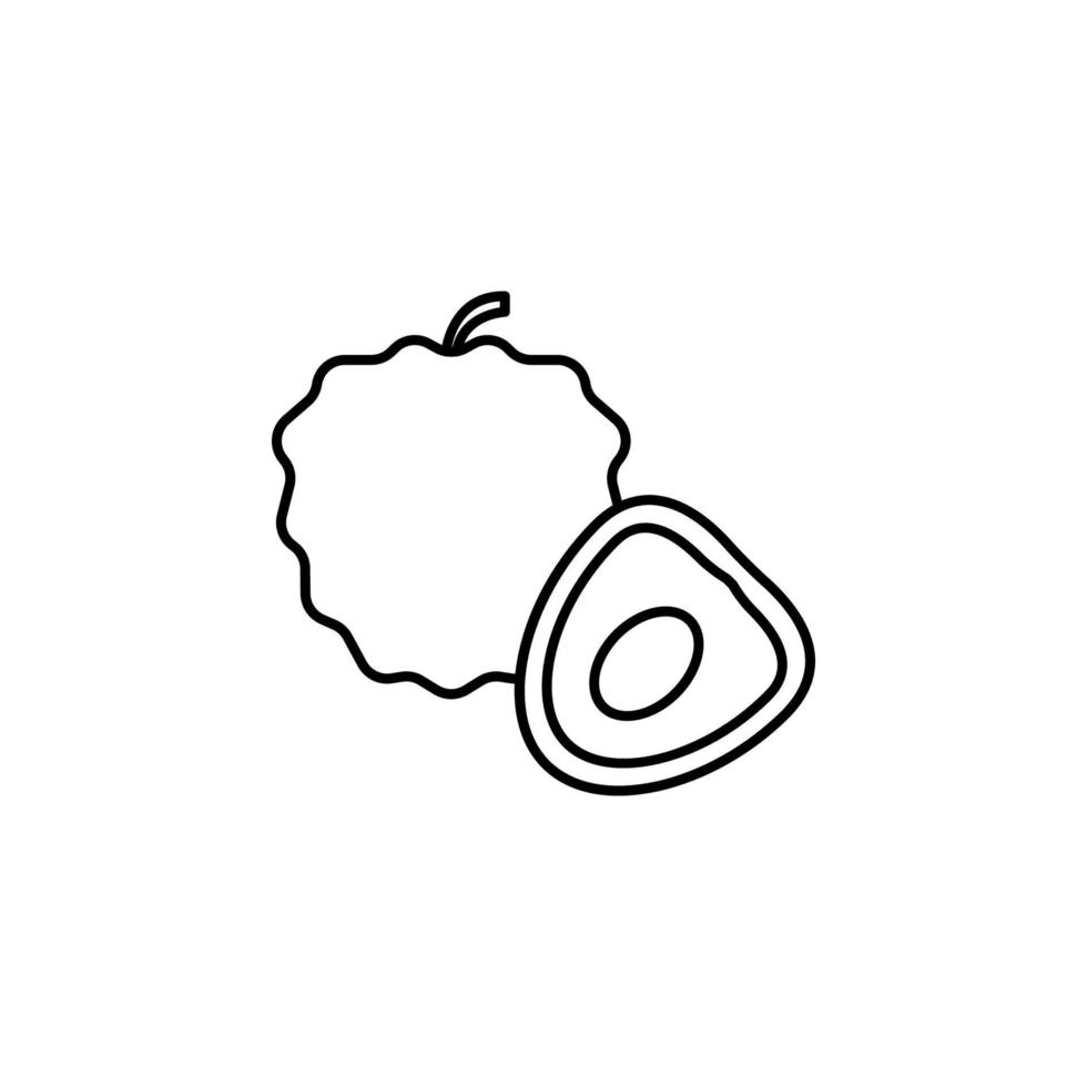 pitaya contorno vector icono ilustración
