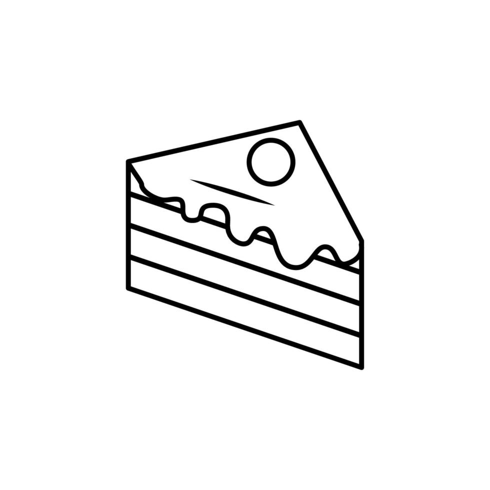 piece of cake vector icon illustration