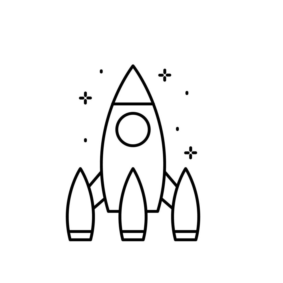 Spaceship vector icon illustration