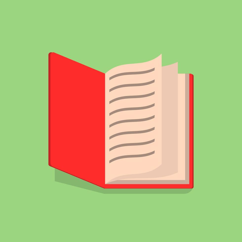 open book flat vector icon illustration