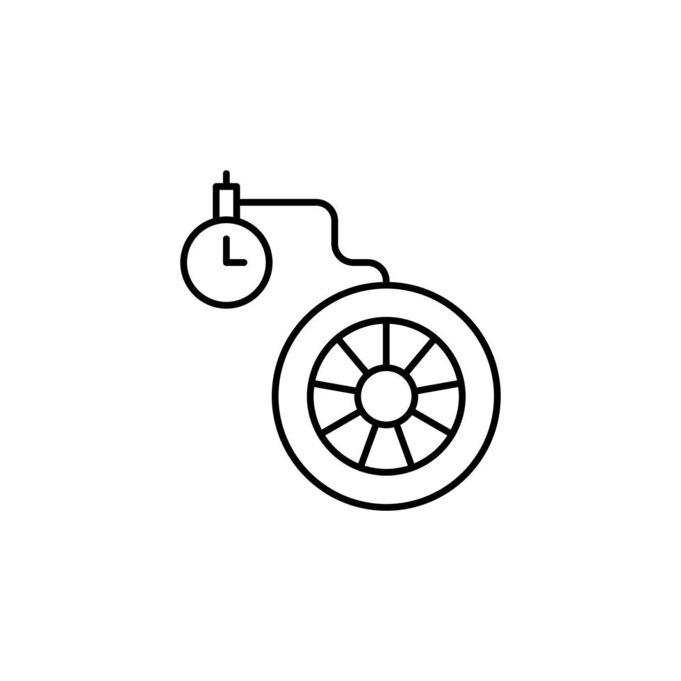 neumático aire vector icono ilustración