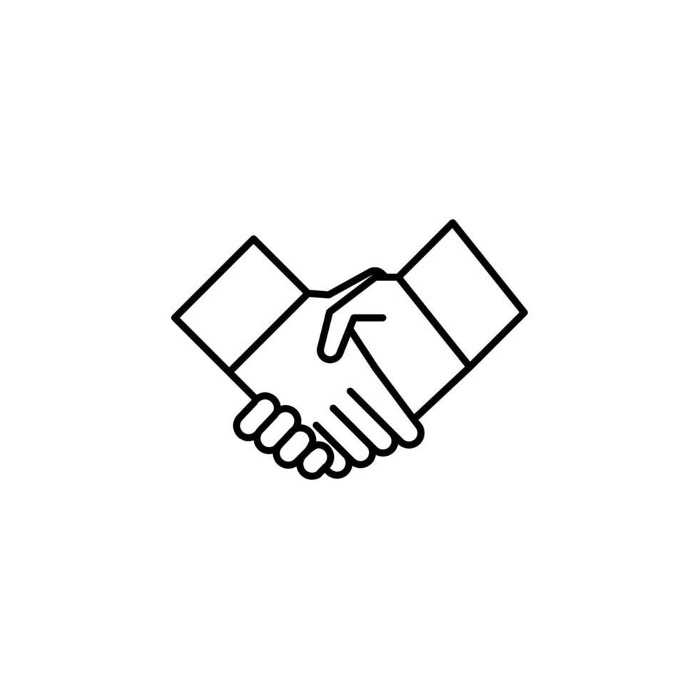 handshake line vector icon illustration 23023241 Vector Art at Vecteezy