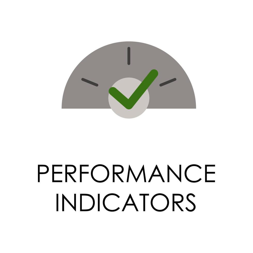 colored performance indicators vector icon illustration