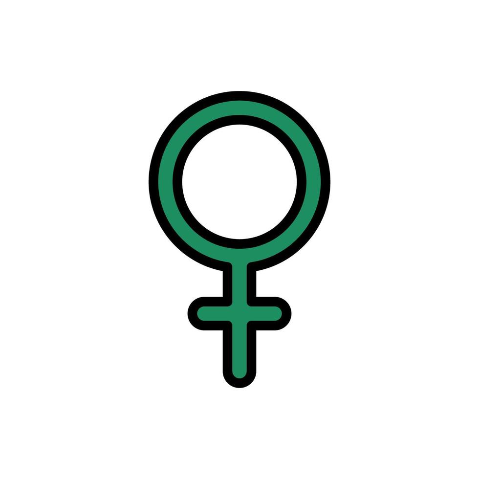 Symbol Venus vector icon illustration