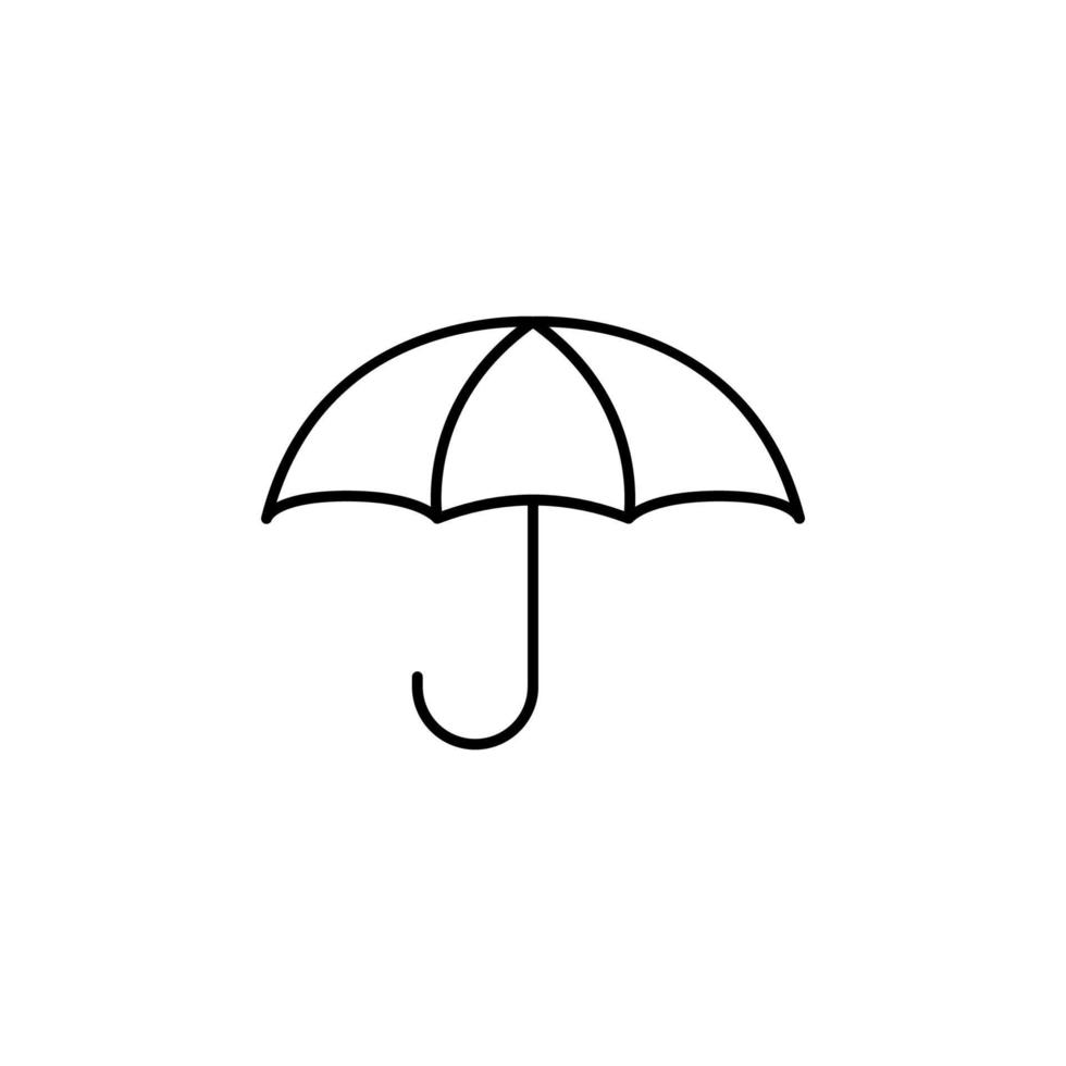 umbrella line vector icon illustration