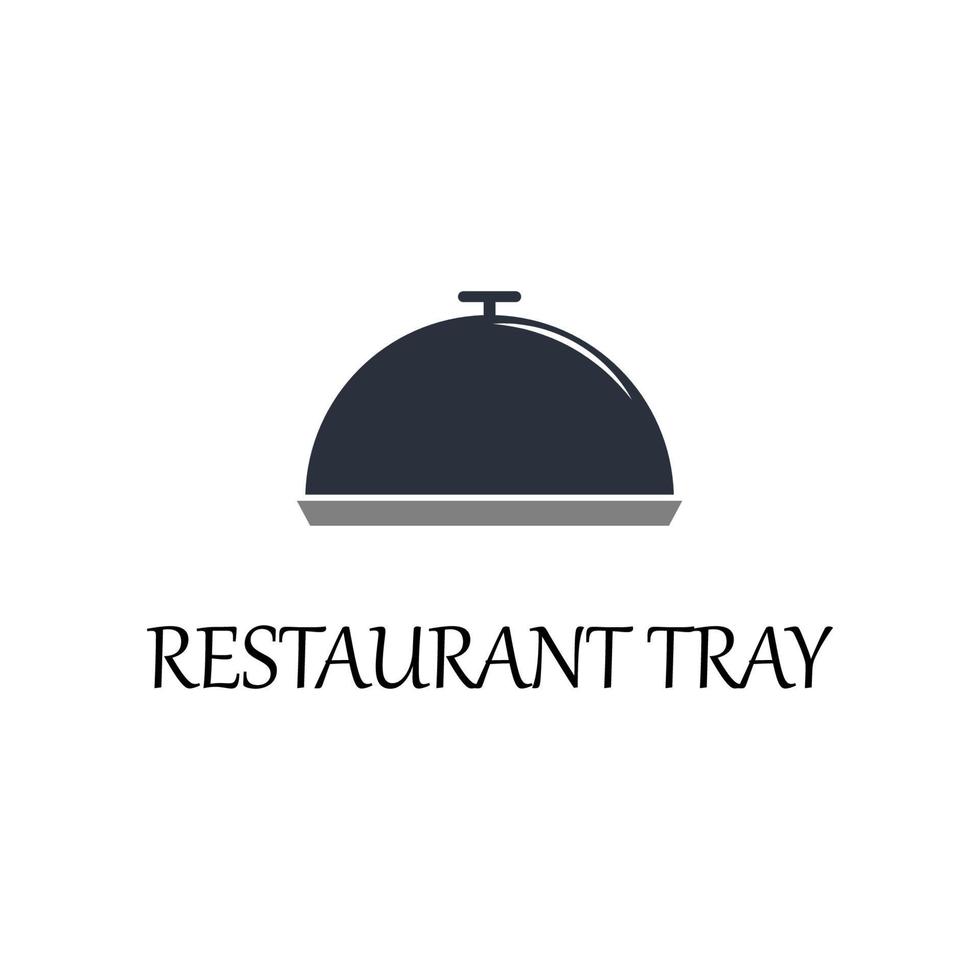 colored restaurant tray vector icon illustration