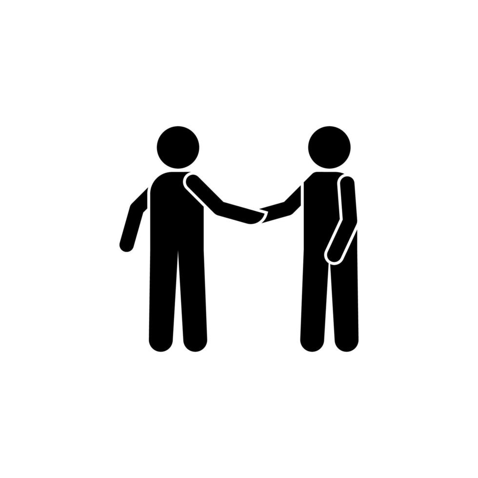 handshake vector icon illustration