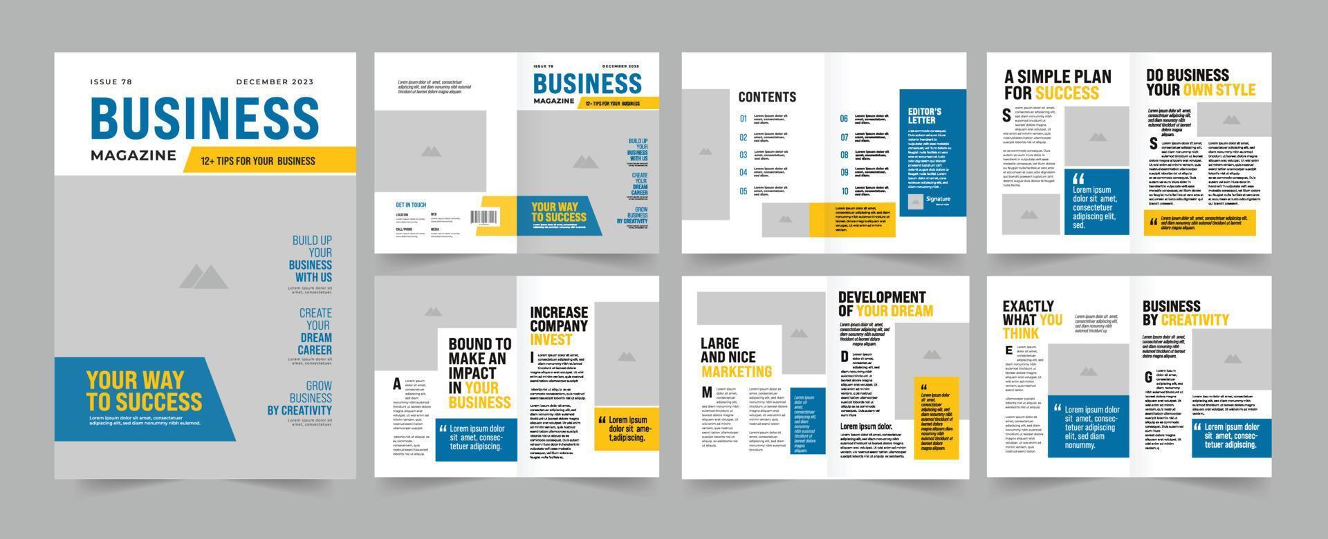 Business Magazine Layout. vector