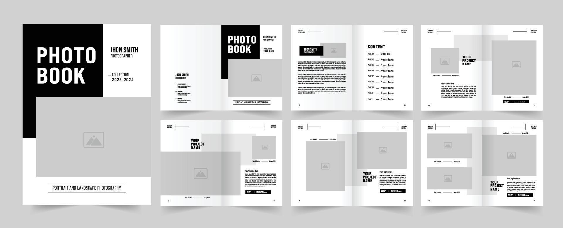 Photo book Design or portfolio Design template vector