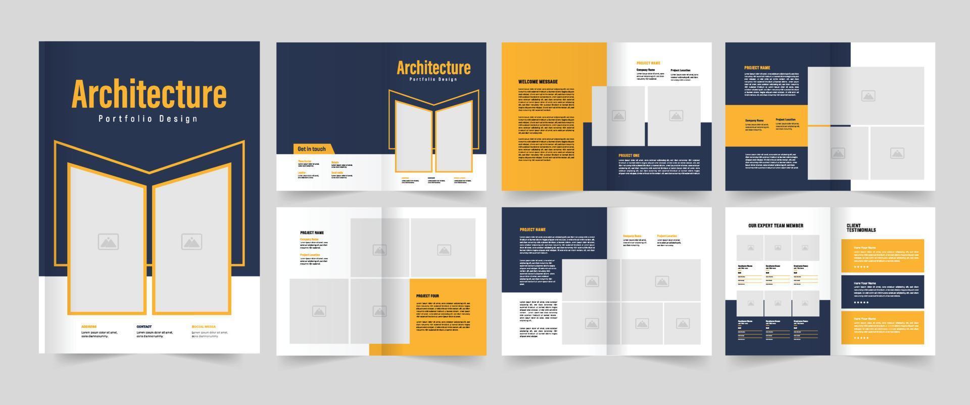 Architecture Portfolio Design Template vector