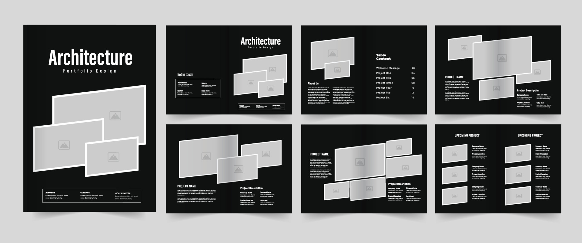 Creative Portfolio Design or Architecture Portfolio Layout Template ...