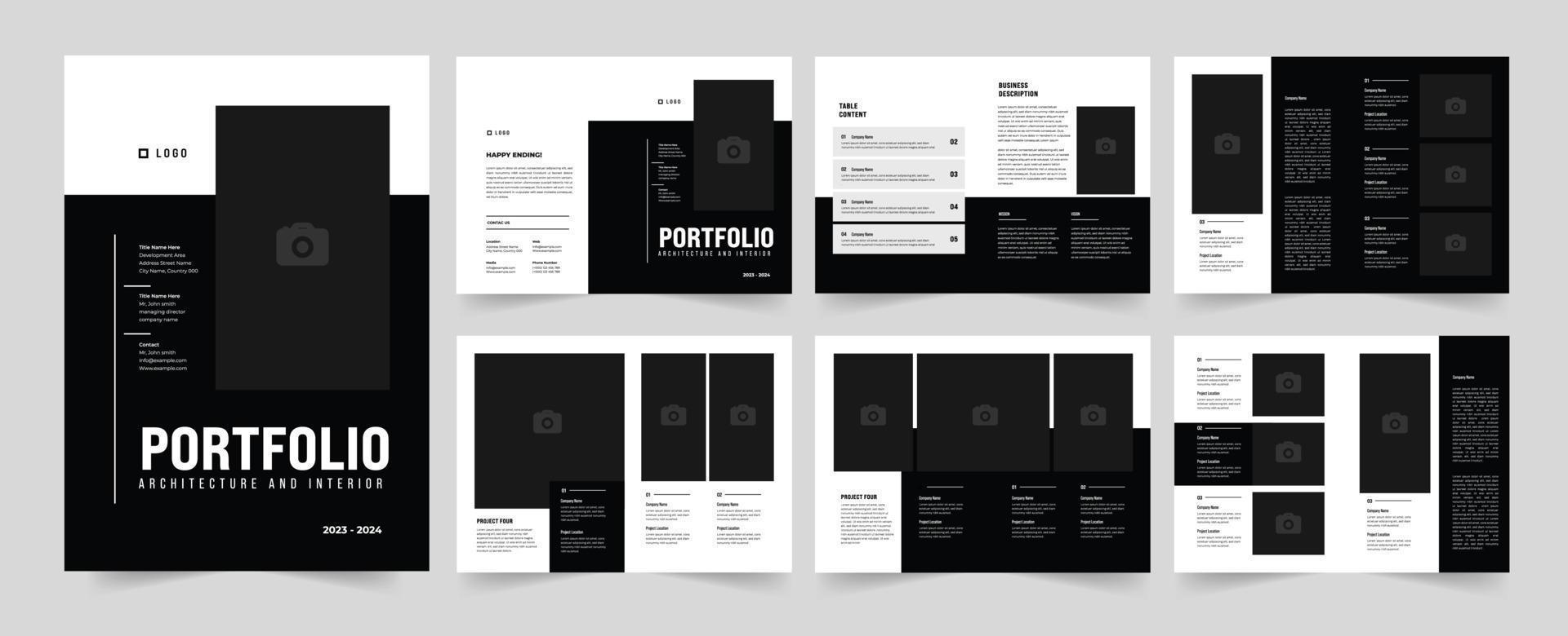 portafolio diseño diseño y 12 paginas portafolio diseño vector