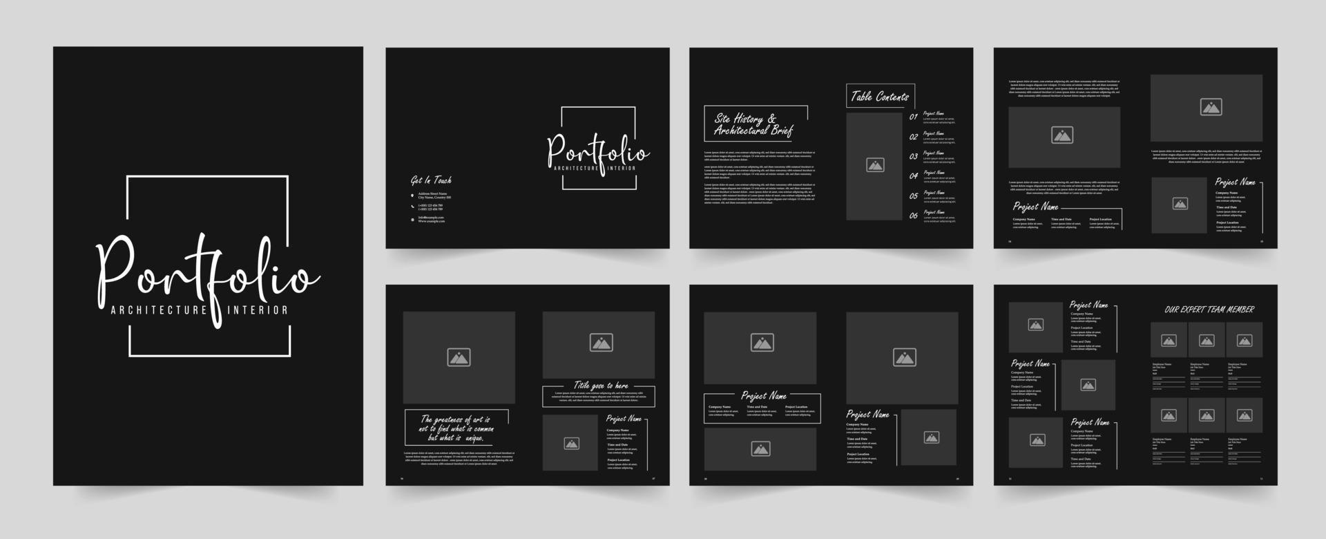 Portfolio Design Layout Template vector