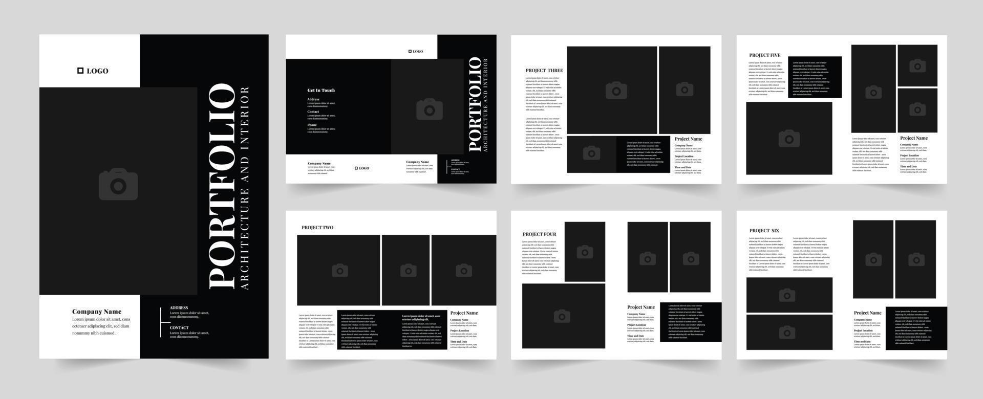 Portfolio Layout Template, Architecture Portfolio or Construction Portfolio vector