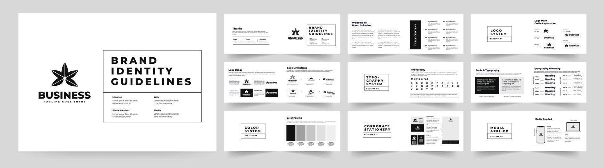 Landscape Brand guideline or landscape brand guidelines design vector