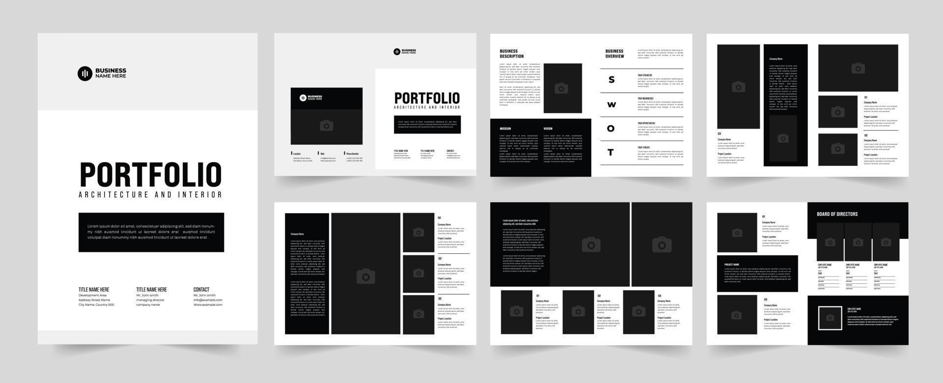 Modern portfolio design or Architecture portfolio template vector