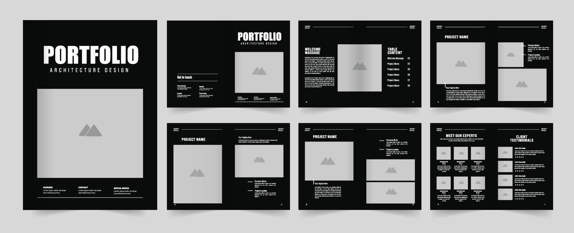 Architecture Portfolio or Urban Portfolio Design vector