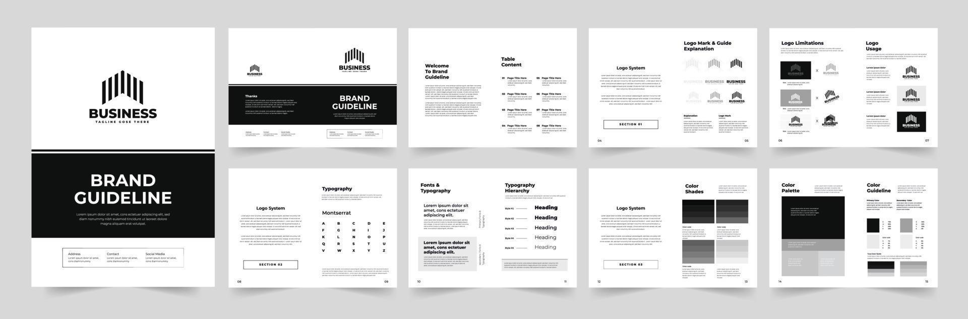 Brand guideline template vector