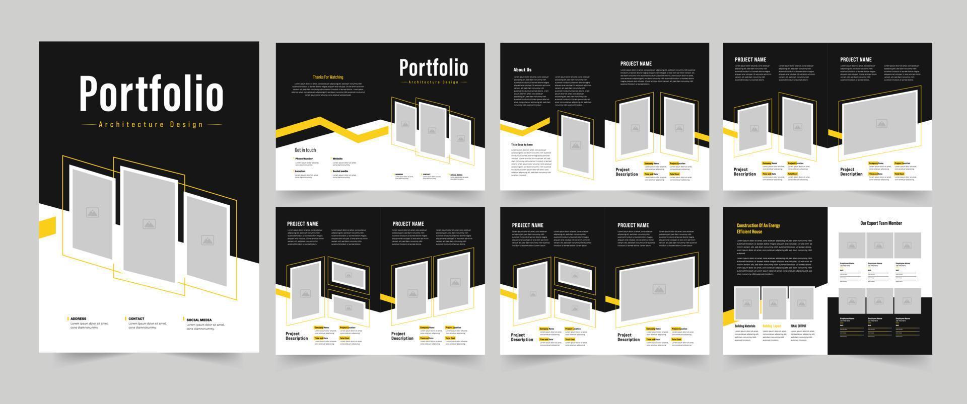 arquitectura portafolio diseño o portafolio diseño vector