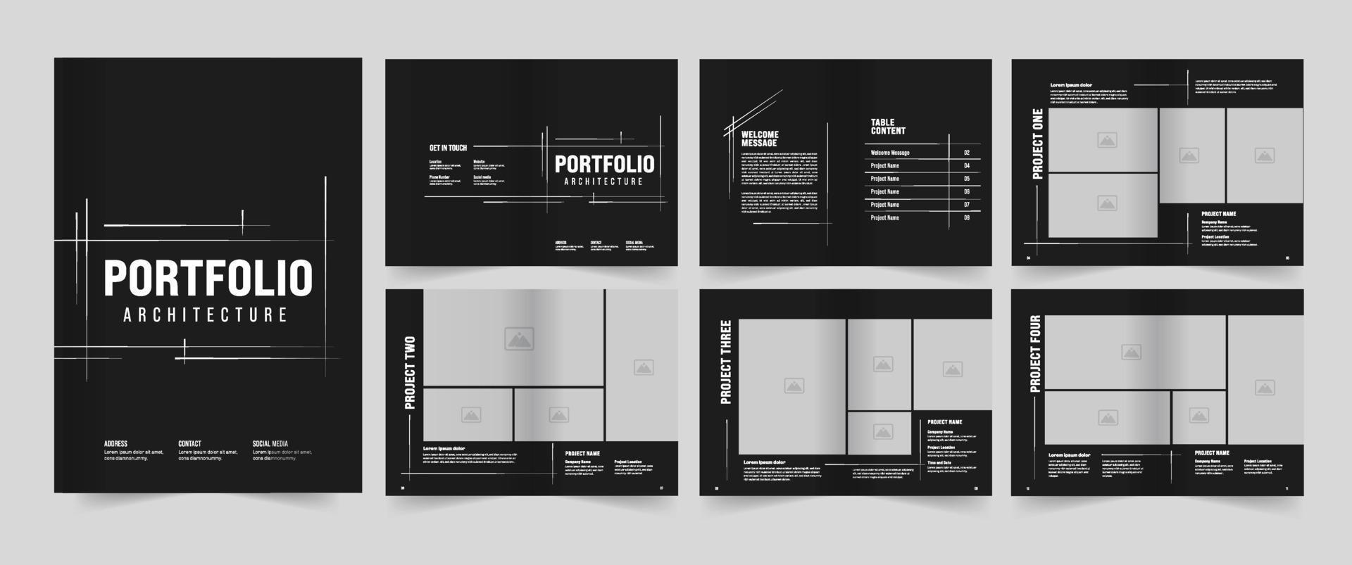 Portfolio Layout Template vector