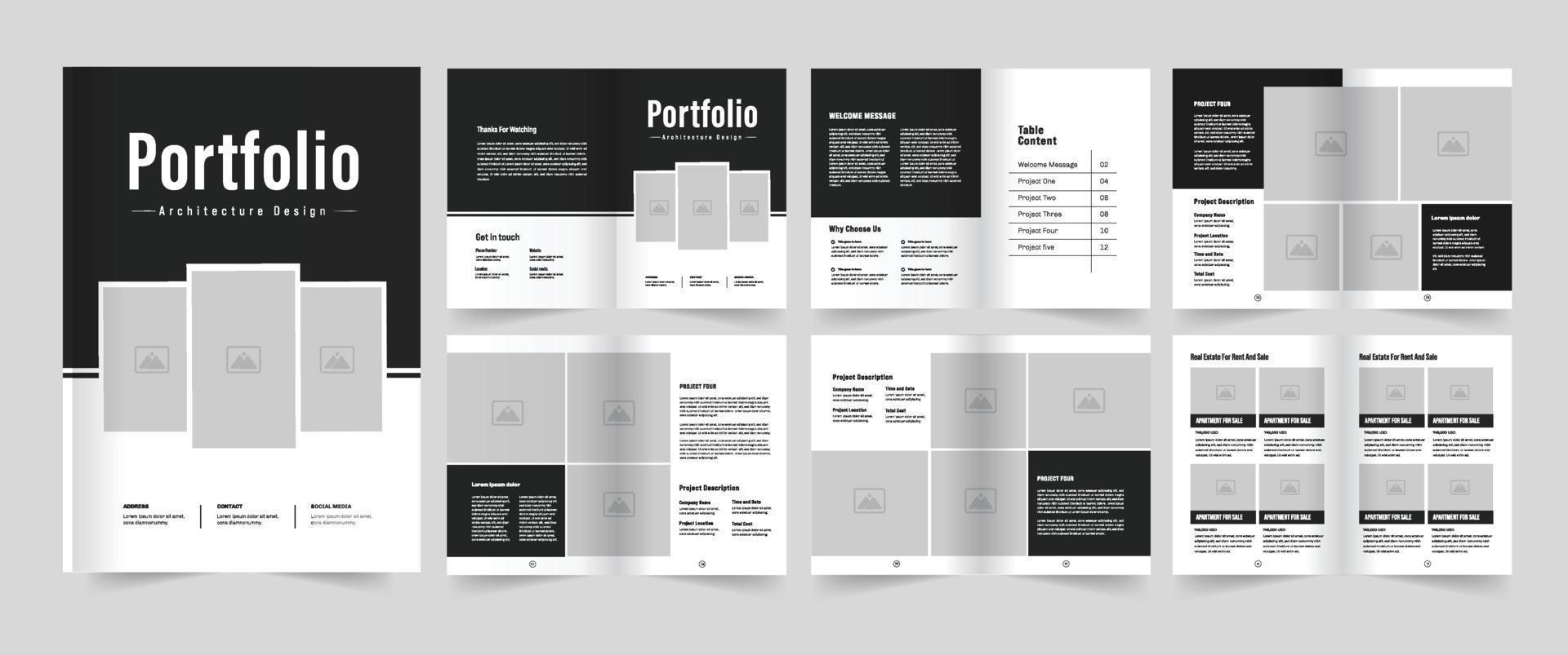 Portfolio Design Layout or Real estate Portfolio Design vector