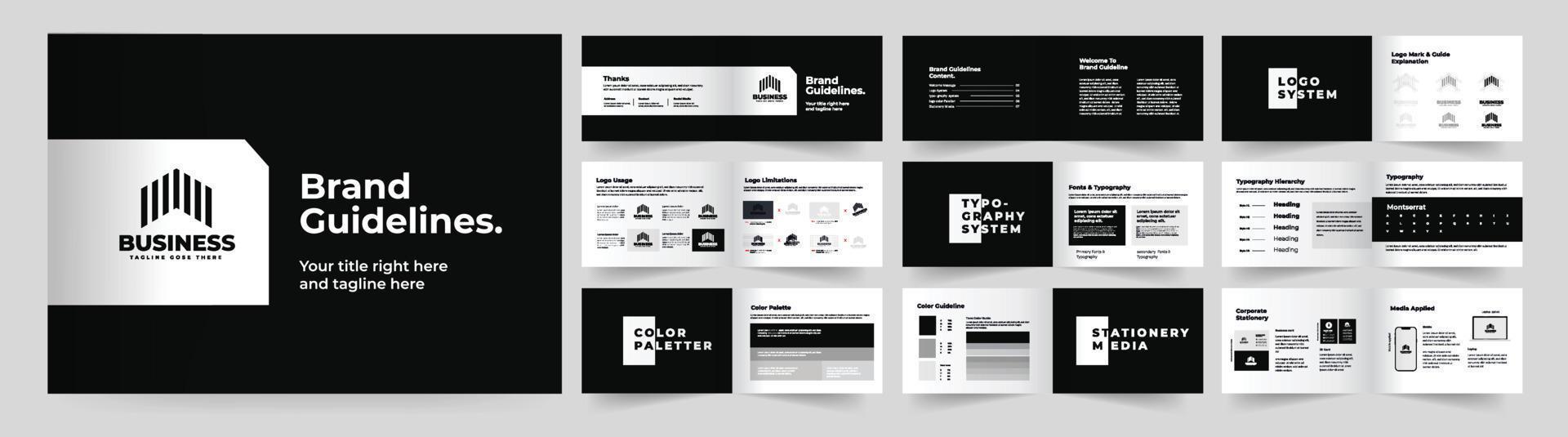 Landscape brand guidelines vector