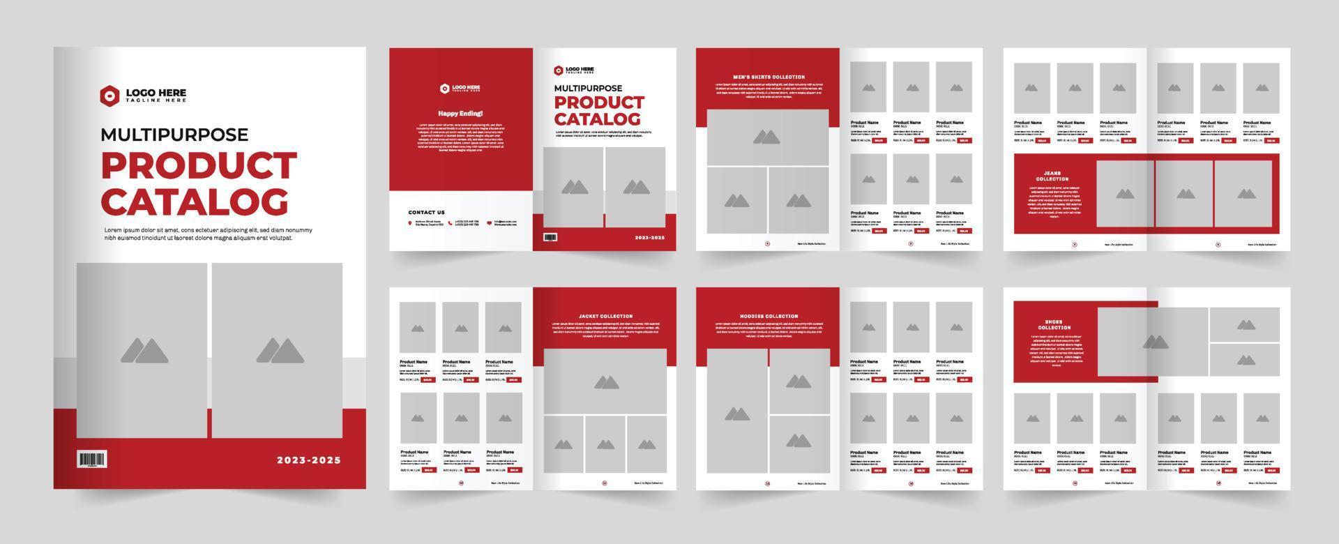 Multipurpose catalog and catalogue design, a4 print ready catalog. vector