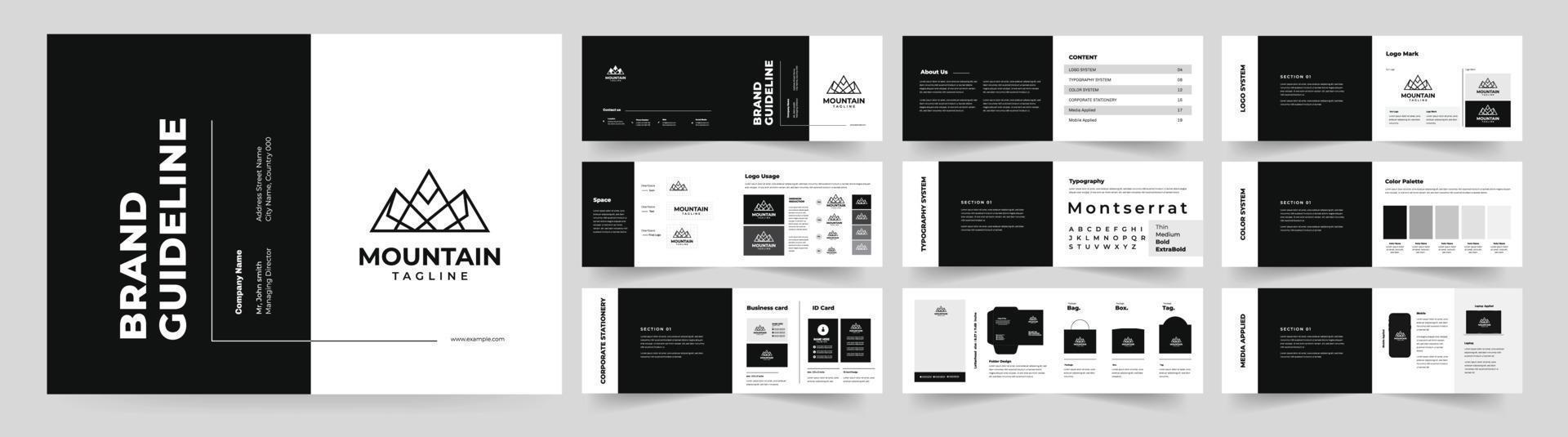 landscape brand guideline design vector
