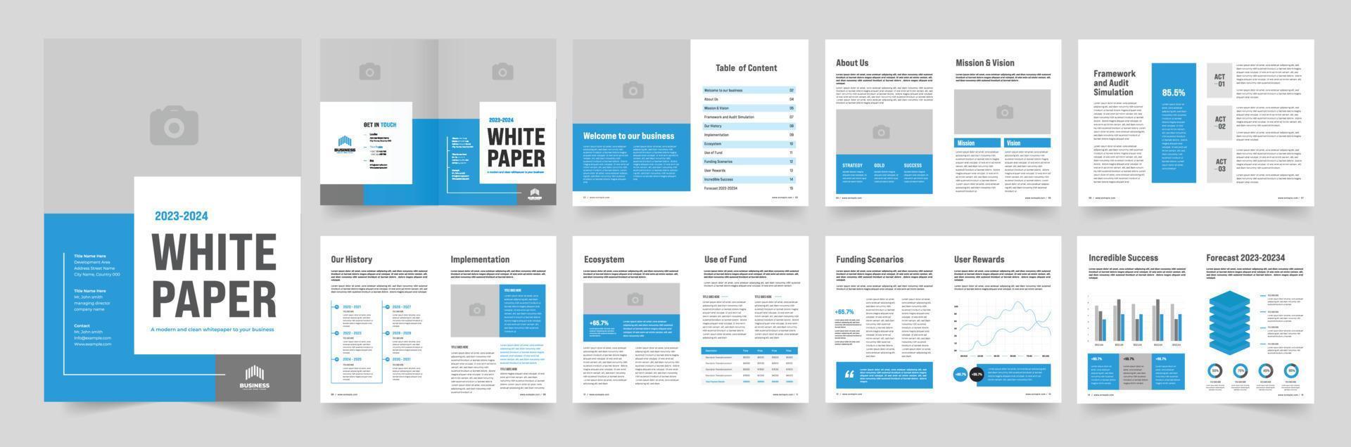 White Ppaper layout Template Design vector