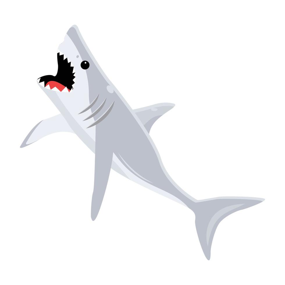 Trendy Carcharodon Carcharias vector