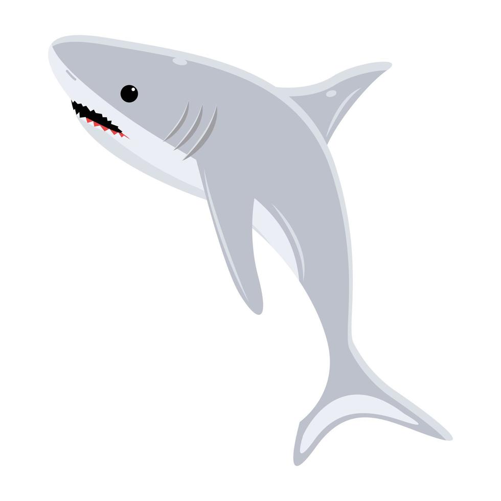 Trendy Carcharodon Carcharias vector