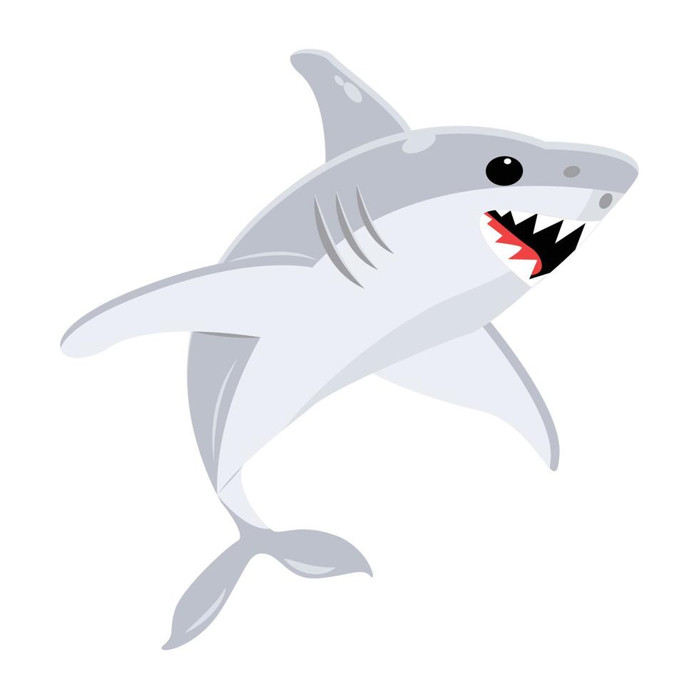 Trendy White Shark vector